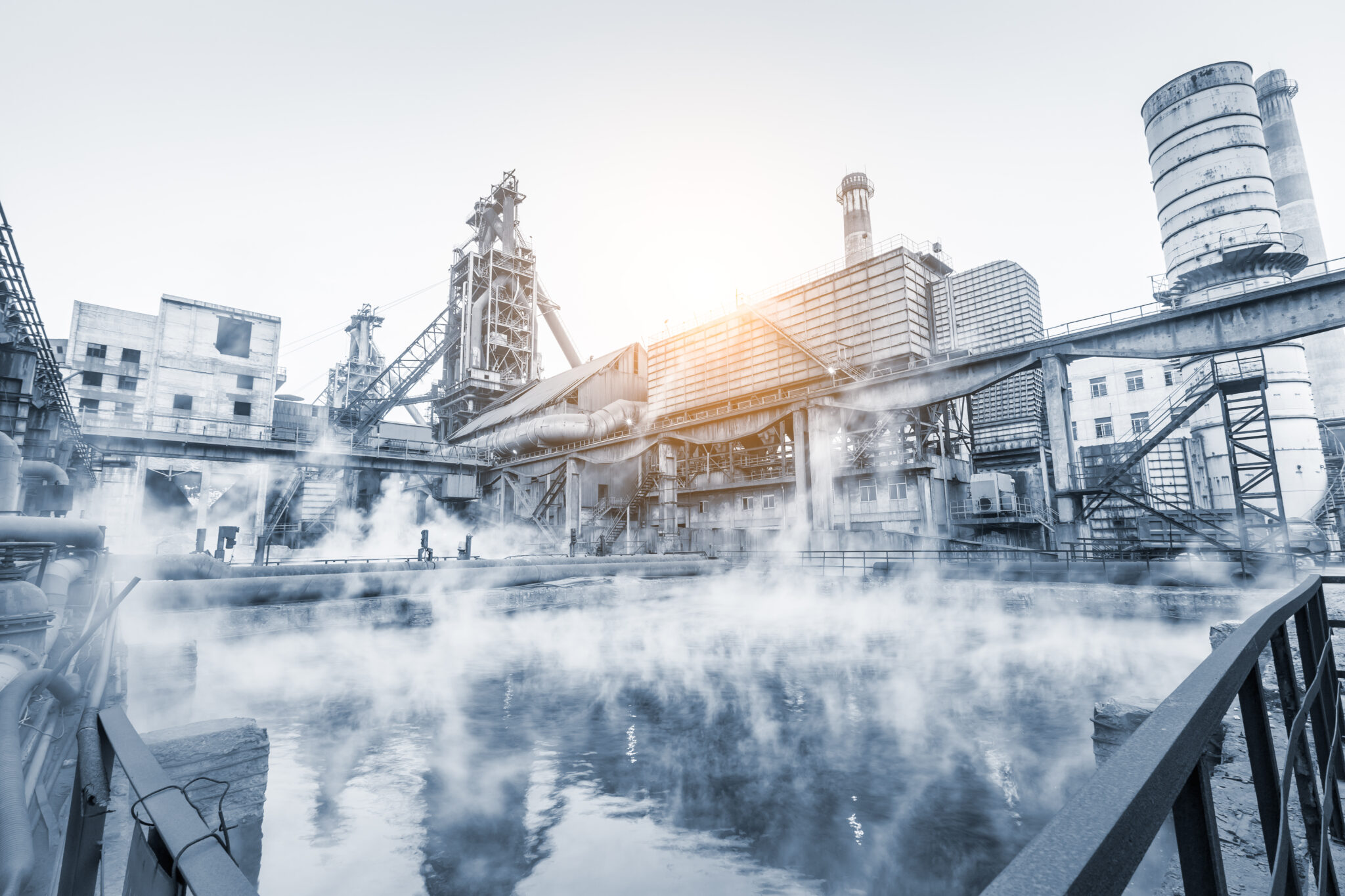 steel plant sewage pool and industrial buildings 2026 01 11 09 04 48 utc